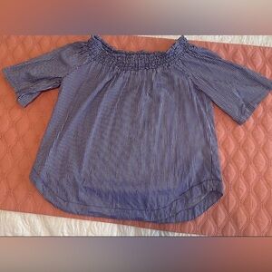 New York & Company Striped Off Shoulder top